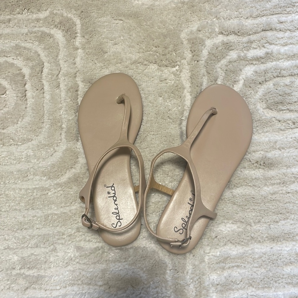 Splendid beige leather sandals size 7